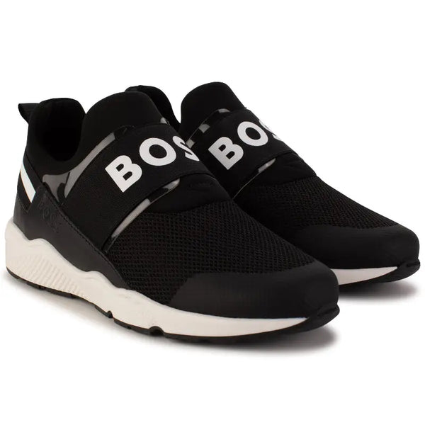 Hugo Boss Black Mesh Logo Sneaker for Boys in Monsey | Laced