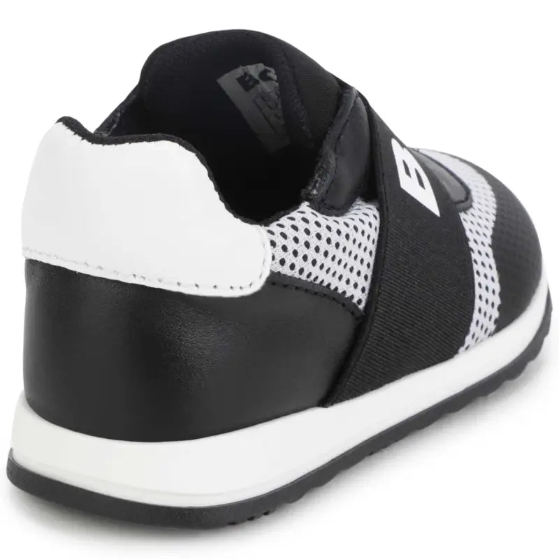 Hugo boss black white mesh logo sneaker j09192 - boys