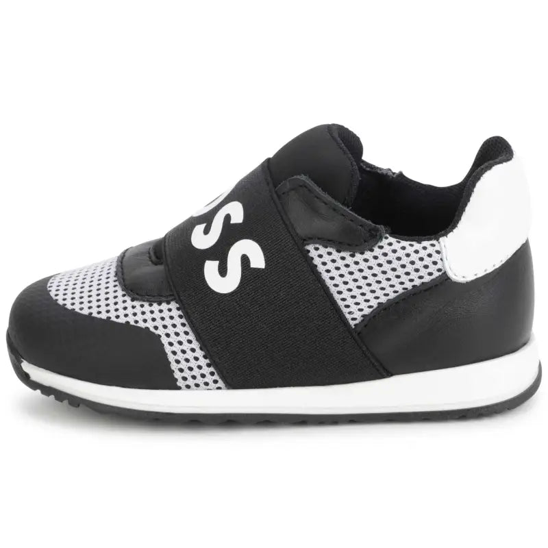 Hugo boss black white mesh logo sneaker j09192 - boys