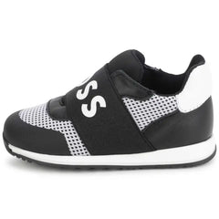 Hugo boss black white mesh logo sneaker j09192 - boys