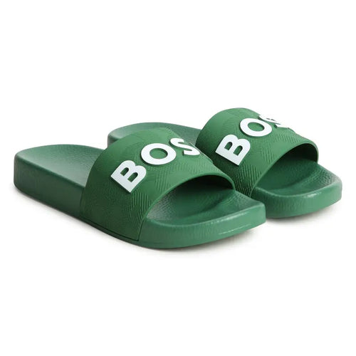 Hugo BOSS Bay It Black and Neon Green Slides size 11 Hugo Boss Bay Slides Black Men main image 4
