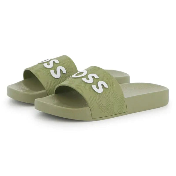 Hugo Boss Lime Green Slide | Waterproof Unisex Kids – Laced Shoe Inc
