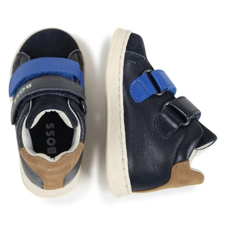 Hugo Boss Navy Blue Velcro Sneaker J51347 - BOYS