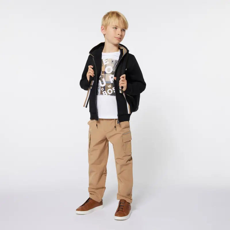 Hugo Boss Russet Brown Slip on Sneaker J51316 - BOYS