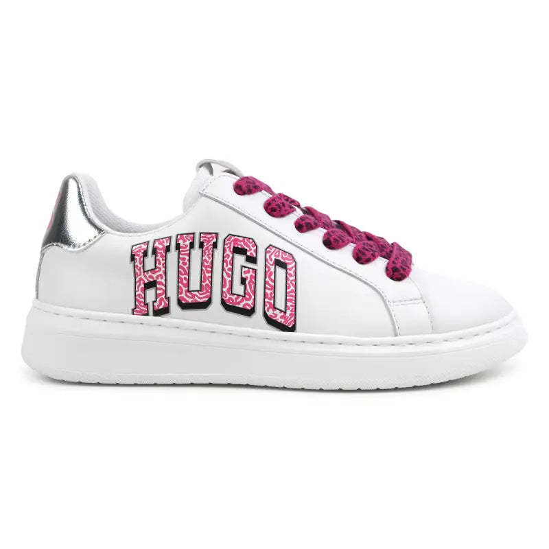 Hugo Boss White Pink Lace Sneaker G00254 - GIRLS