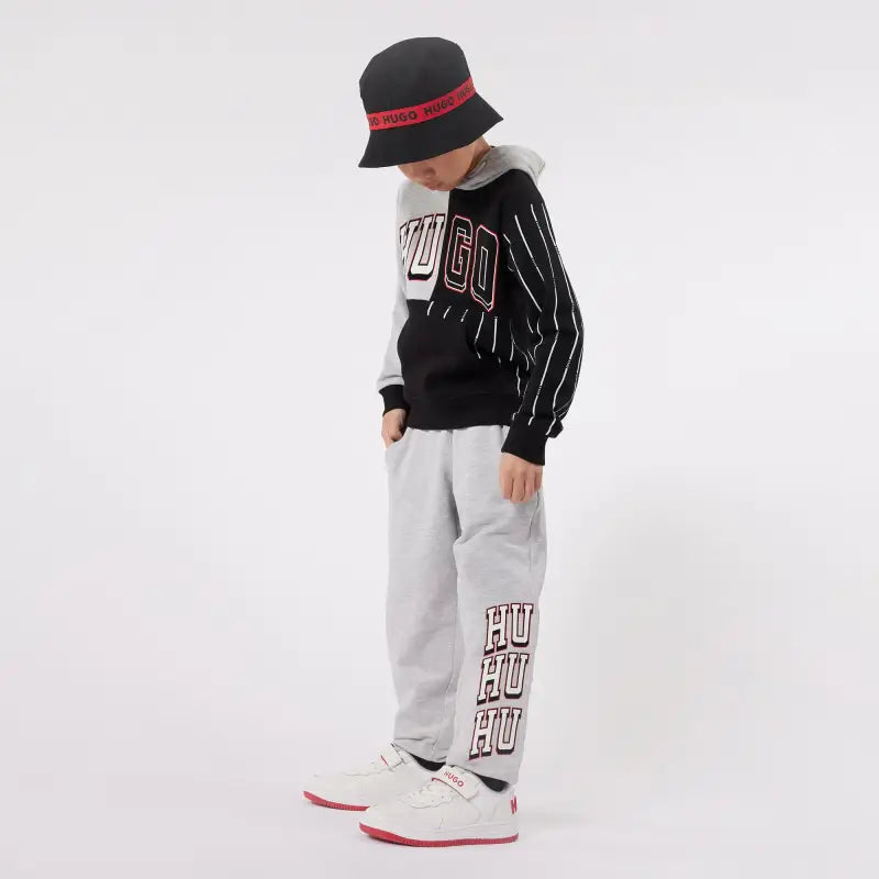 Hugo white red velcro sneaker g00097 - girls