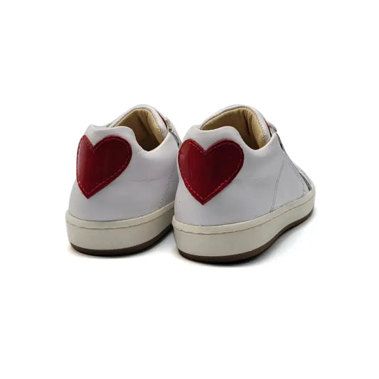 Jolee BSNK White Silver Heart Slip on Sneaker - GIRLS