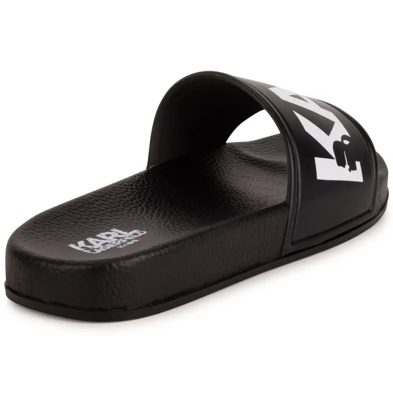 KARL LAGERFELD サロットIIカルクロスストラッフスリッハ Karl Lagerfeld Black White Logo Slides Z29042 Girls | Laced