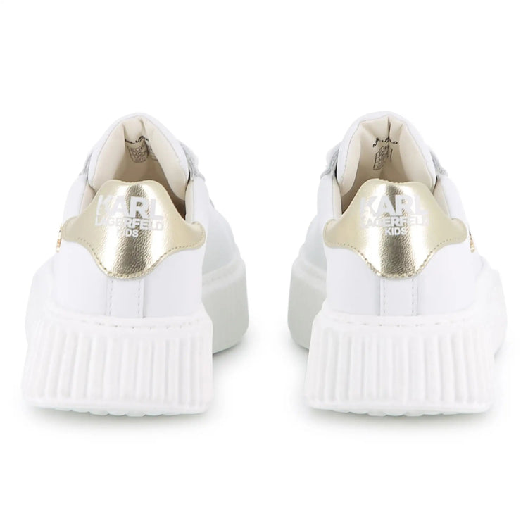 Karl Lagerfeld Gold Cat Lace Up Sneaker Z31167