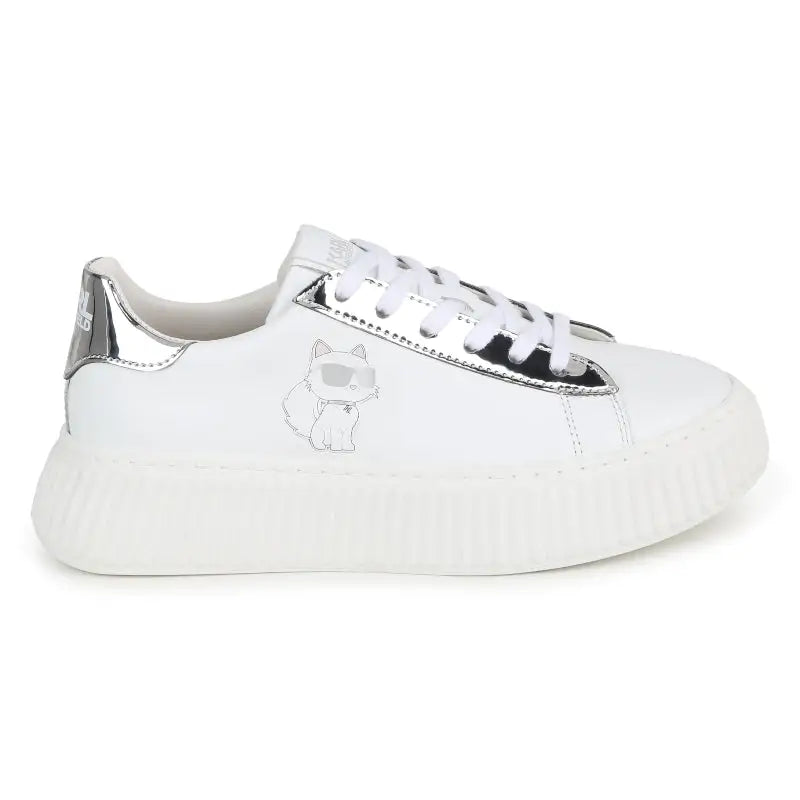Karl Lagerfeld Cat Shoes with Mirror Detail for Girls