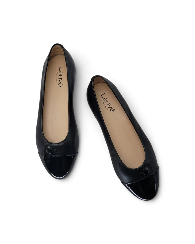 Lauve alice black leather ballet flat | kids shoes fast shipping