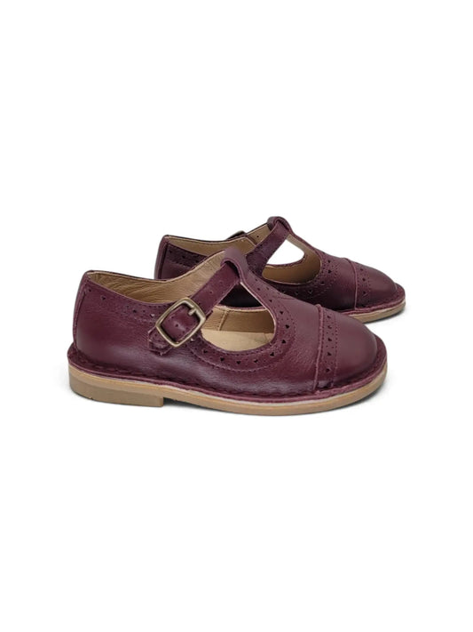 Lauve alisson burgundy t-strap first walker | kids shoes fast shipping