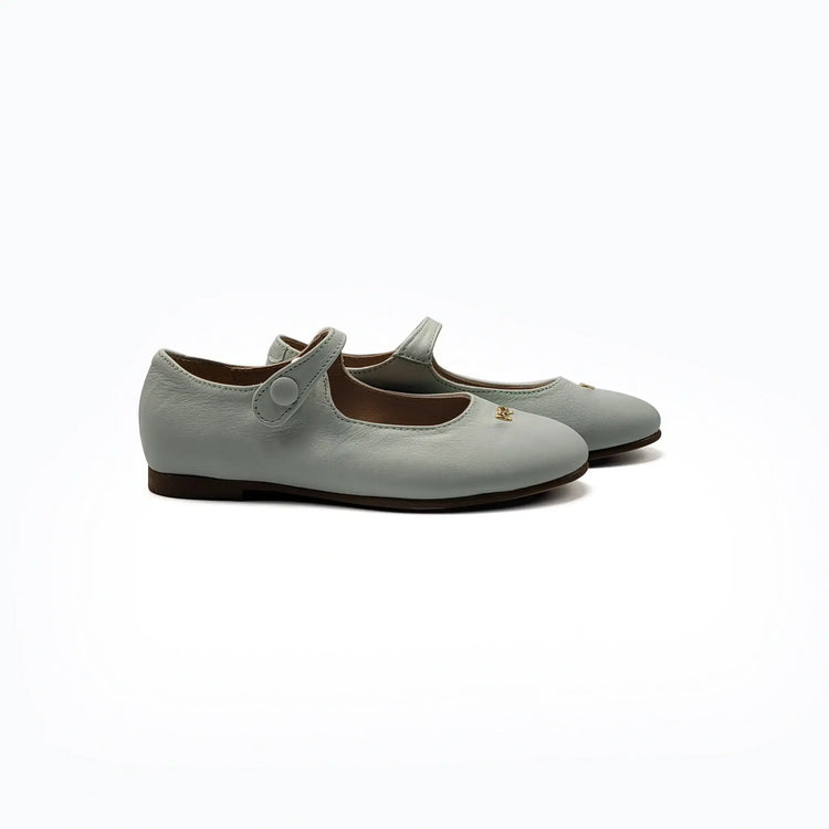 Lauve ashley fog green mint leather flats fast shipping