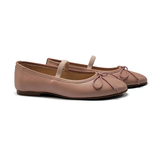 Lauve Dusty Mauve Bow Ballet Flat 2242 - GIRLS