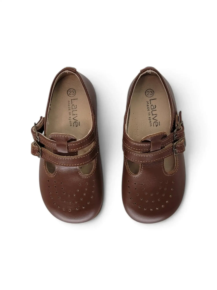 Lauve isabella chocolate brown mary jane | kids shoes fast shipping