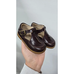 Lauve knot wine t-strap - t-strap mary jane