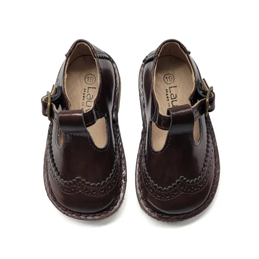 Lauve madison chocolate glaze t-strap - t strap