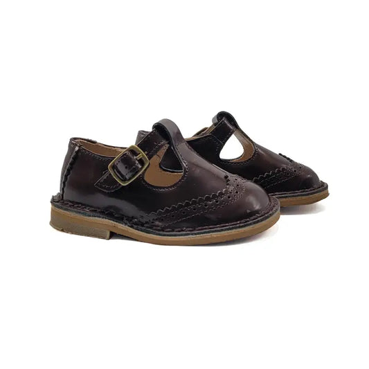 Lauve madison chocolate glaze t-strap - t strap