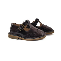 Lauve madison chocolate glaze t-strap - t strap