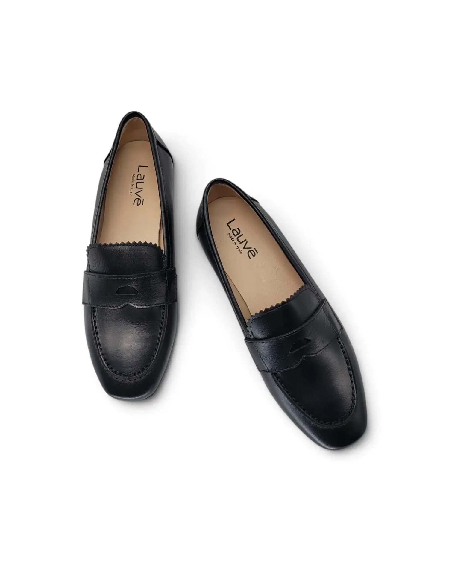 Lauve scalloped black penny loafer | kids shoes fast shipping