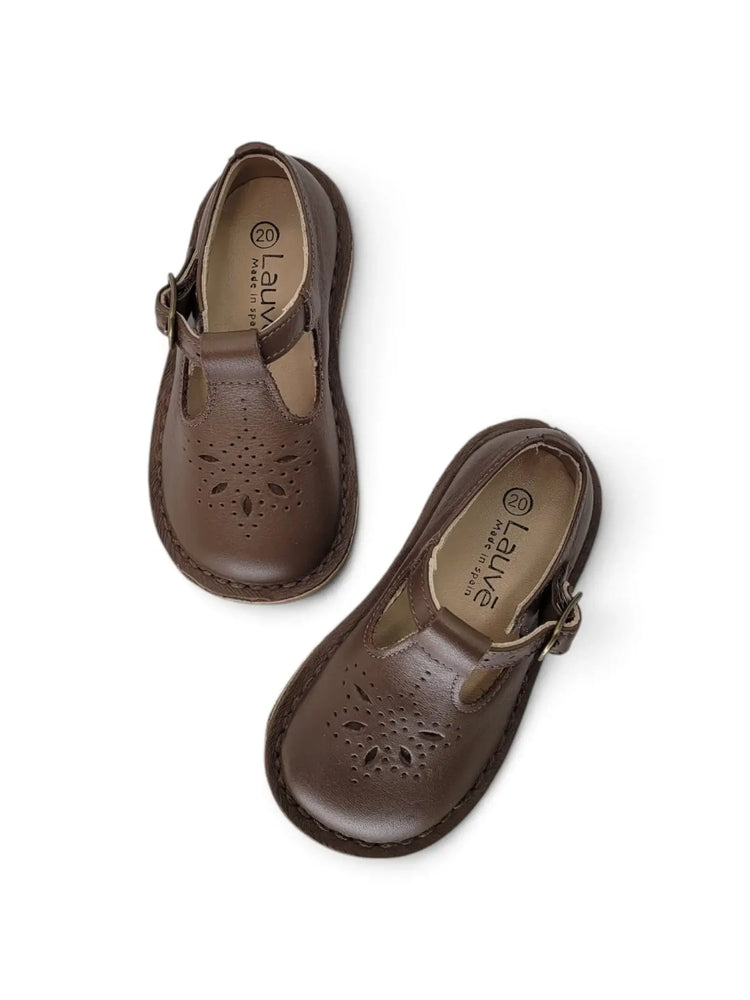 Lauve starly taupe t-strap first walker | kids shoes fast shipping