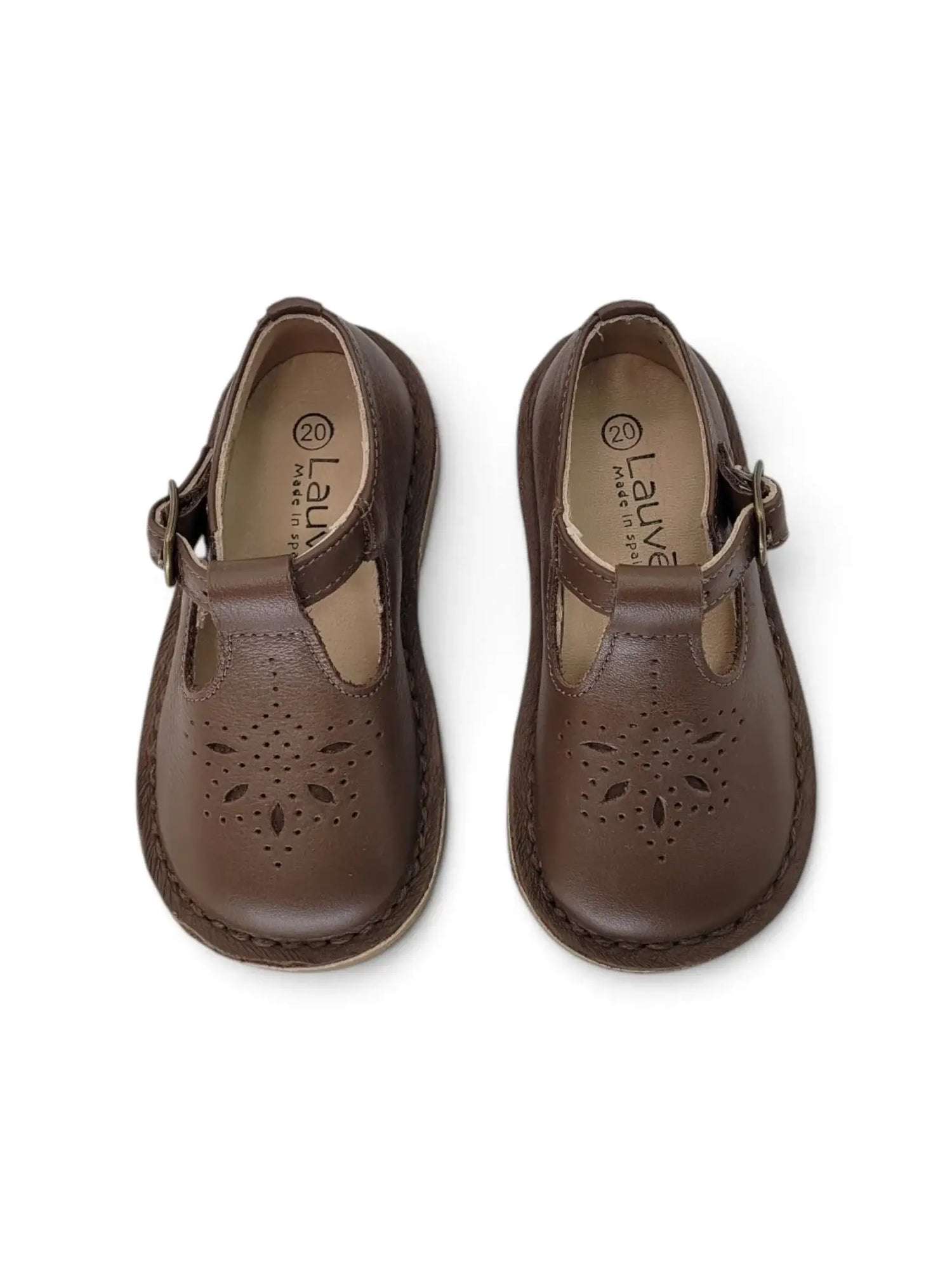 Lauve starly taupe t-strap first walker | kids shoes fast shipping