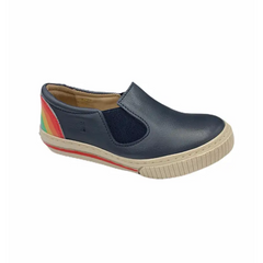Lindo navy rainbow slip on sneaker 5913 - girls