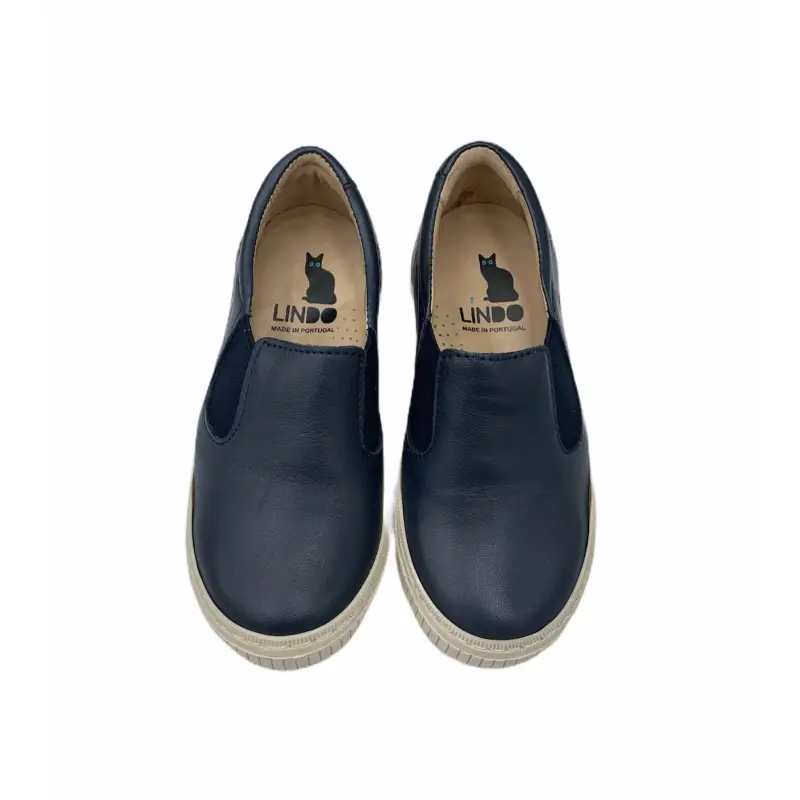 Lindo navy rainbow slip on sneaker 5913 - girls