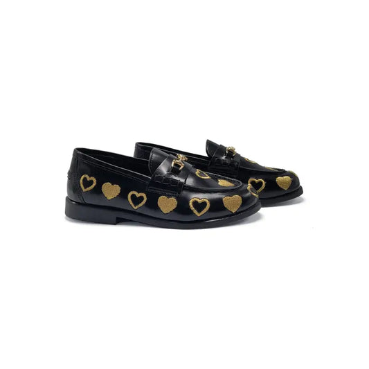 Lmdi black gold heart slip on loafer 102126 - school shoe