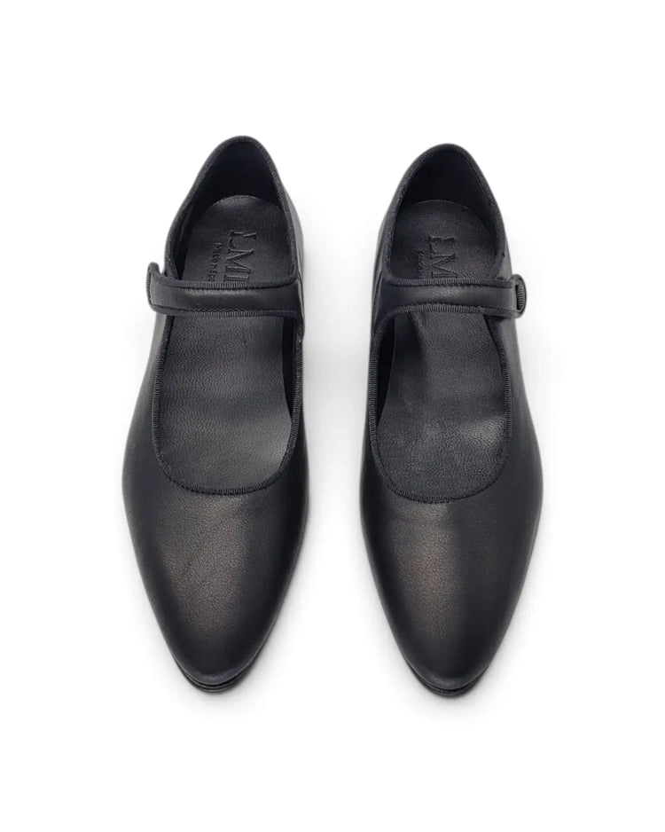 Lmdi black leather pointy mary jane 137018a | kids shoes fast shipping