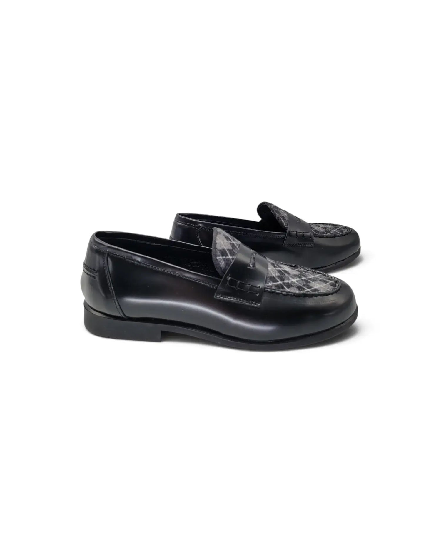 Lmdi covelo black argyle chunky loafer | kids shoes fast shipping