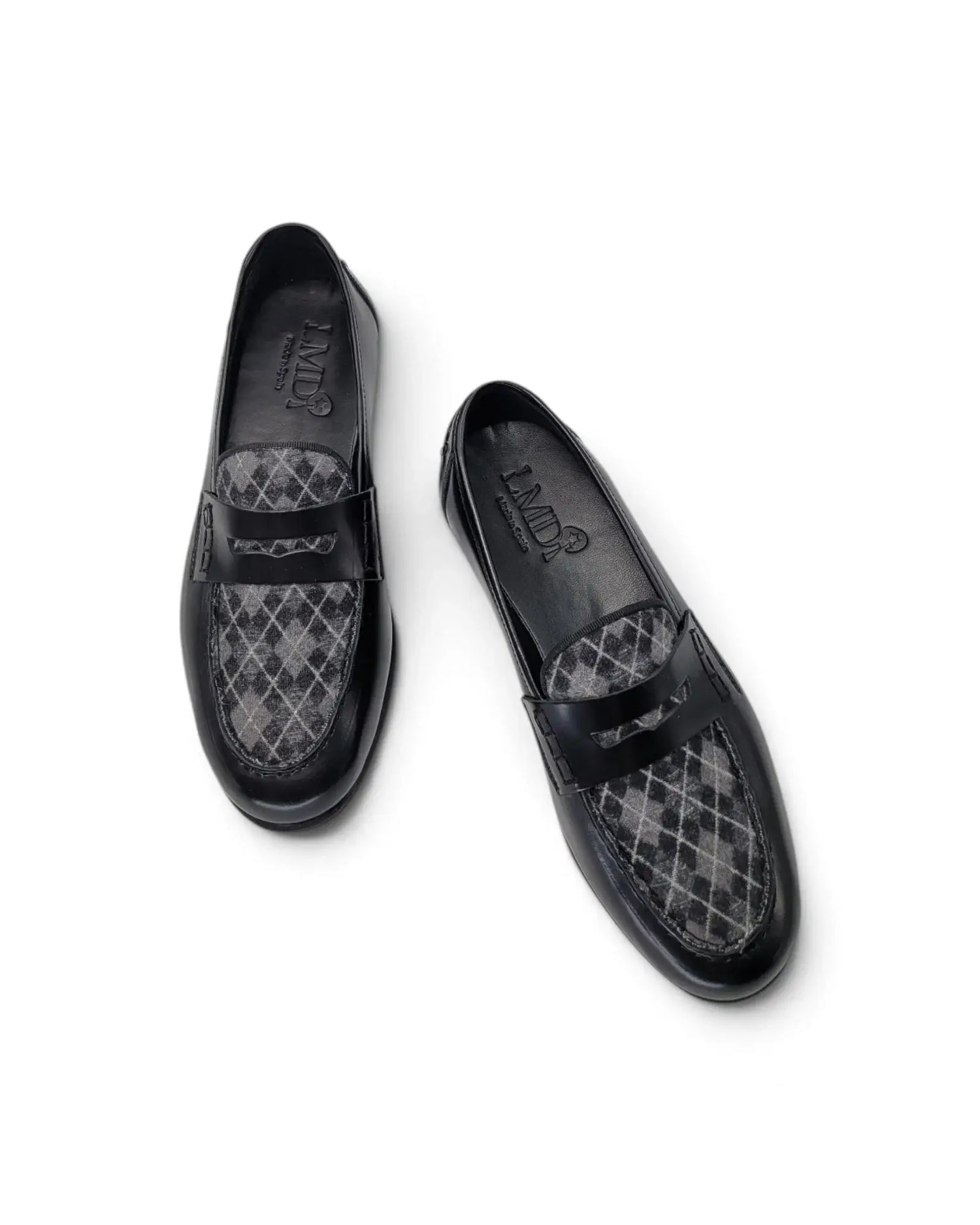 Lmdi covelo black argyle chunky loafer | kids shoes fast shipping