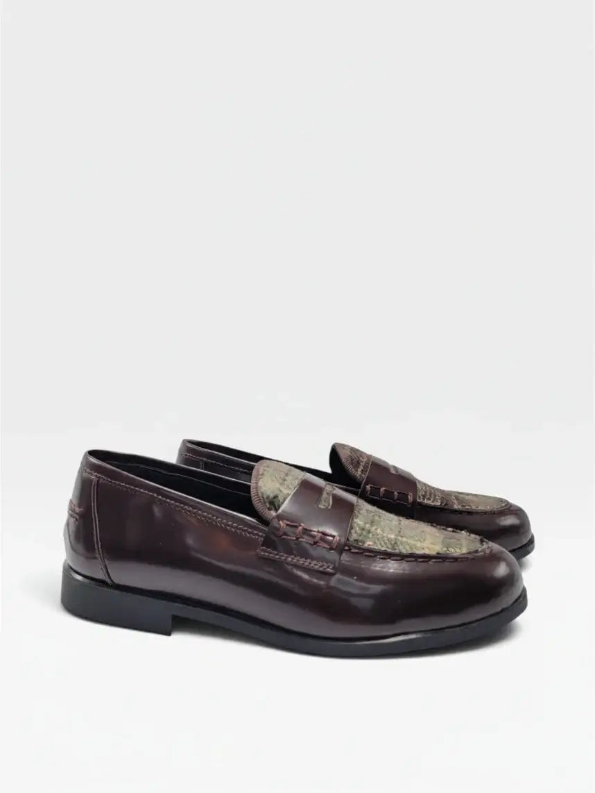 Lmdi covelo brown flannel chunky loafer | kids shoes fast shipping