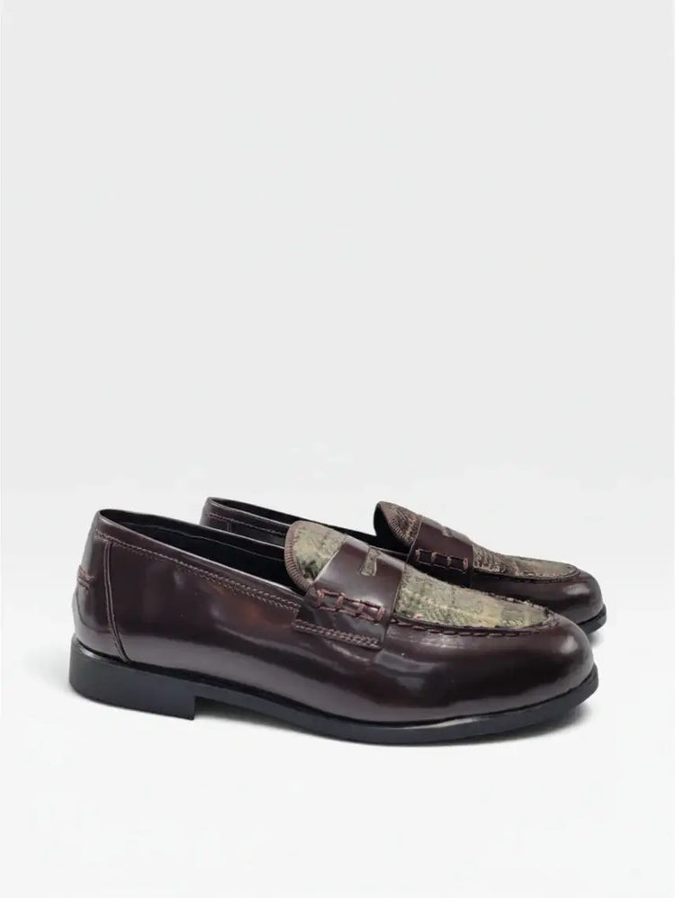 Lmdi covelo brown flannel chunky loafer | kids shoes fast shipping