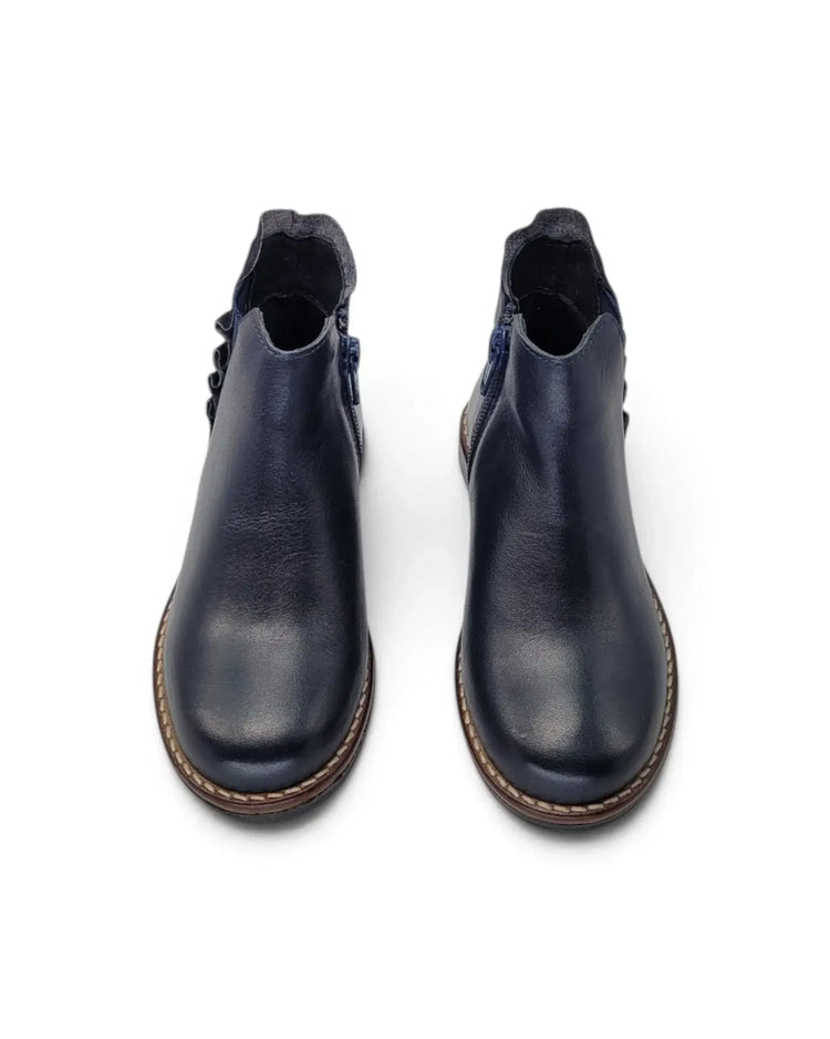 Lmdi deep navy ruffle chelsea boot | kids 1917 fast shipping