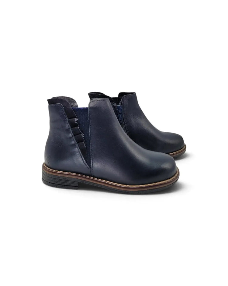 Lmdi deep navy ruffle chelsea boot | kids 1917 fast shipping