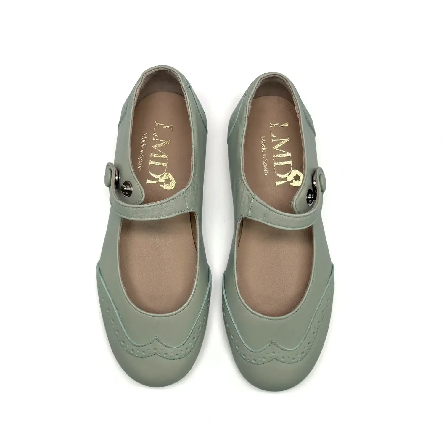 Lmdi doll mint leather wingtip mary jane shoes fast shipping