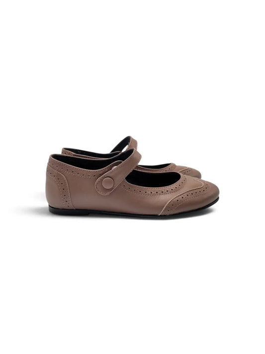 Lmdi doll creamy taupe wingtip mary jane | kids shoes fast shipping
