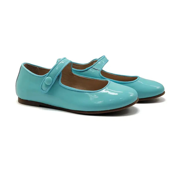 【COLOR iN ID】Eyelet Mary Jane Shoes lmdi-iria-aqua-patent-mary-