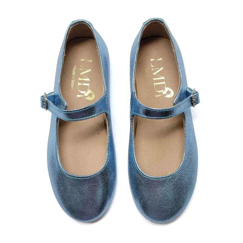 LMDI Iria Blue Azure Metallic Mary Jane - GIRLS