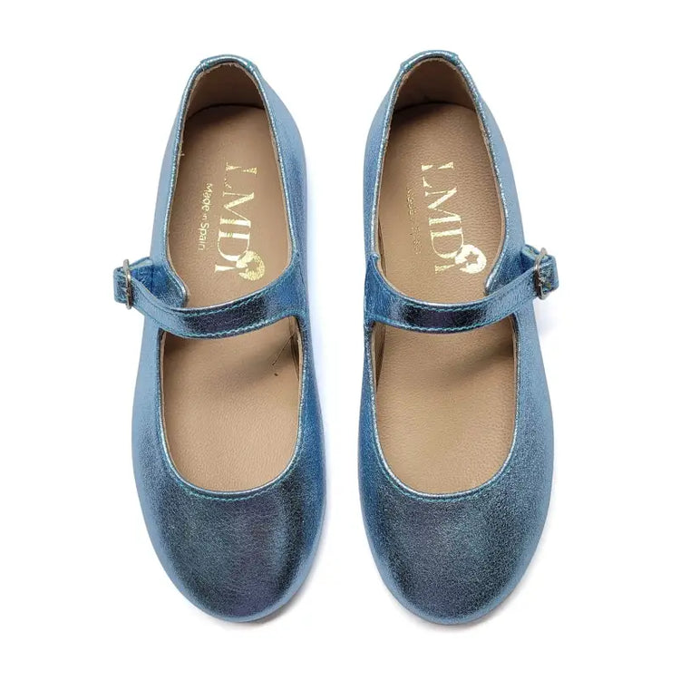 LMDI Iria Blue Azure Metallic Mary Jane - GIRLS