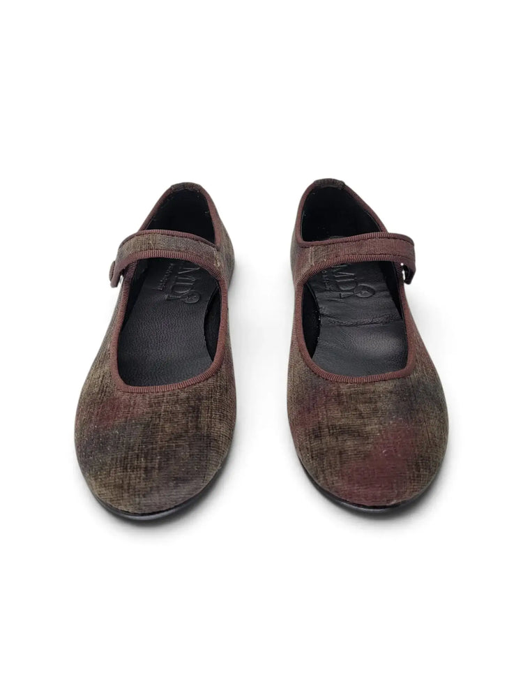 Lmdi iria brown smokescreen velvet mary jane | kids fast shipping