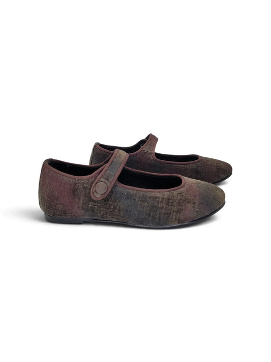 Lmdi iria brown smokescreen velvet mary jane | kids fast shipping