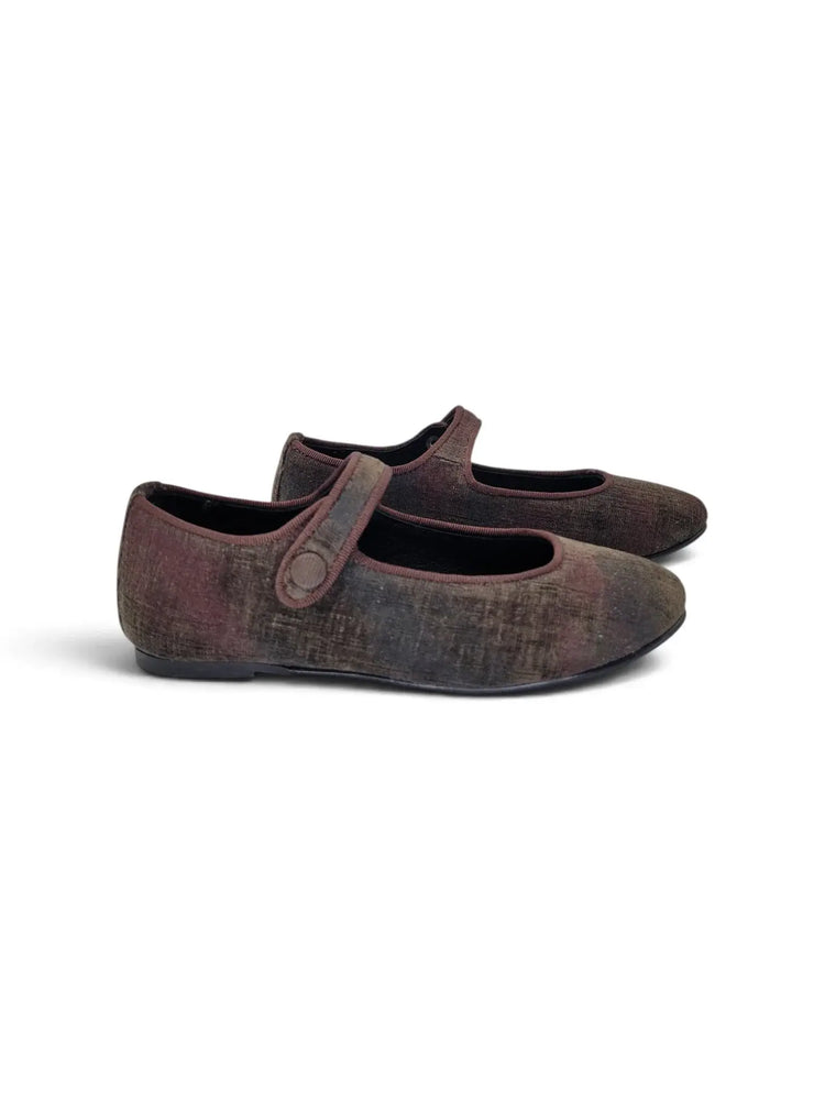 Lmdi iria brown smokescreen velvet mary jane | kids fast shipping