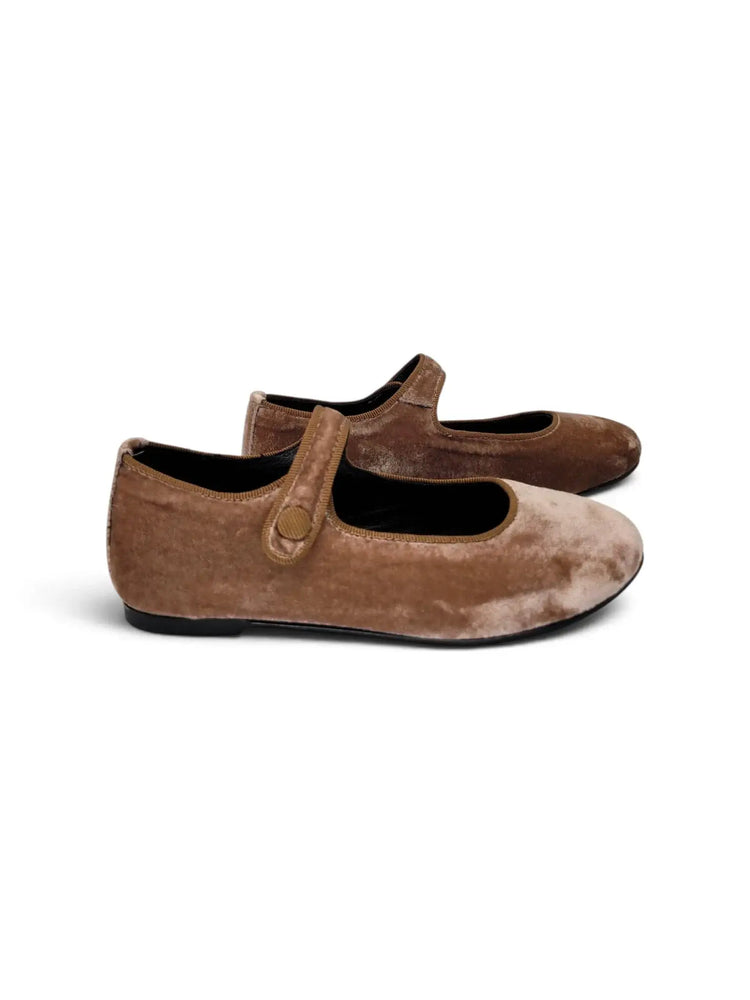 Lmdi iria creamy rustic brown velvet mary jane | kids fast shipping