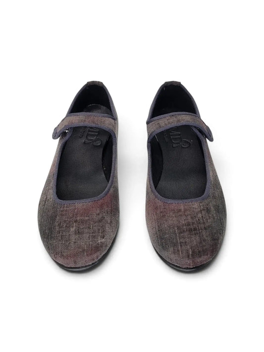 Lmdi iria smokey grey velvet mary jane | kids shoes fast shipping