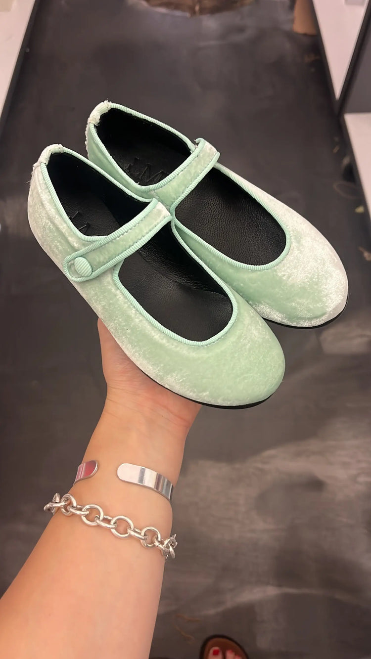 Lmdi iria mint velvet mary jane | kids shoes fast shipping