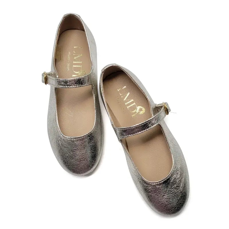 LMDI Iria Silver Metallic Mary Jane - GIRLS