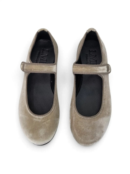 Lmdi iria taupe velvet mary jane | kids shoes fast shipping
