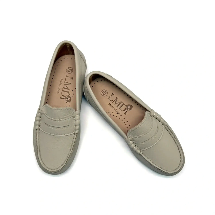 Lmdi ivory leather loafer handmade in spain fast shipping